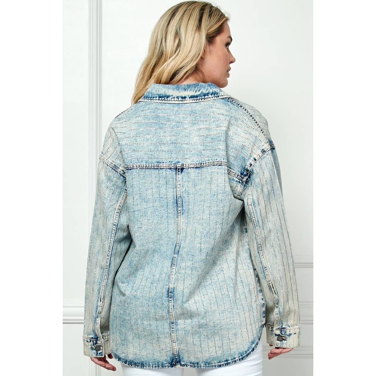 RhineStone Denim Shacket