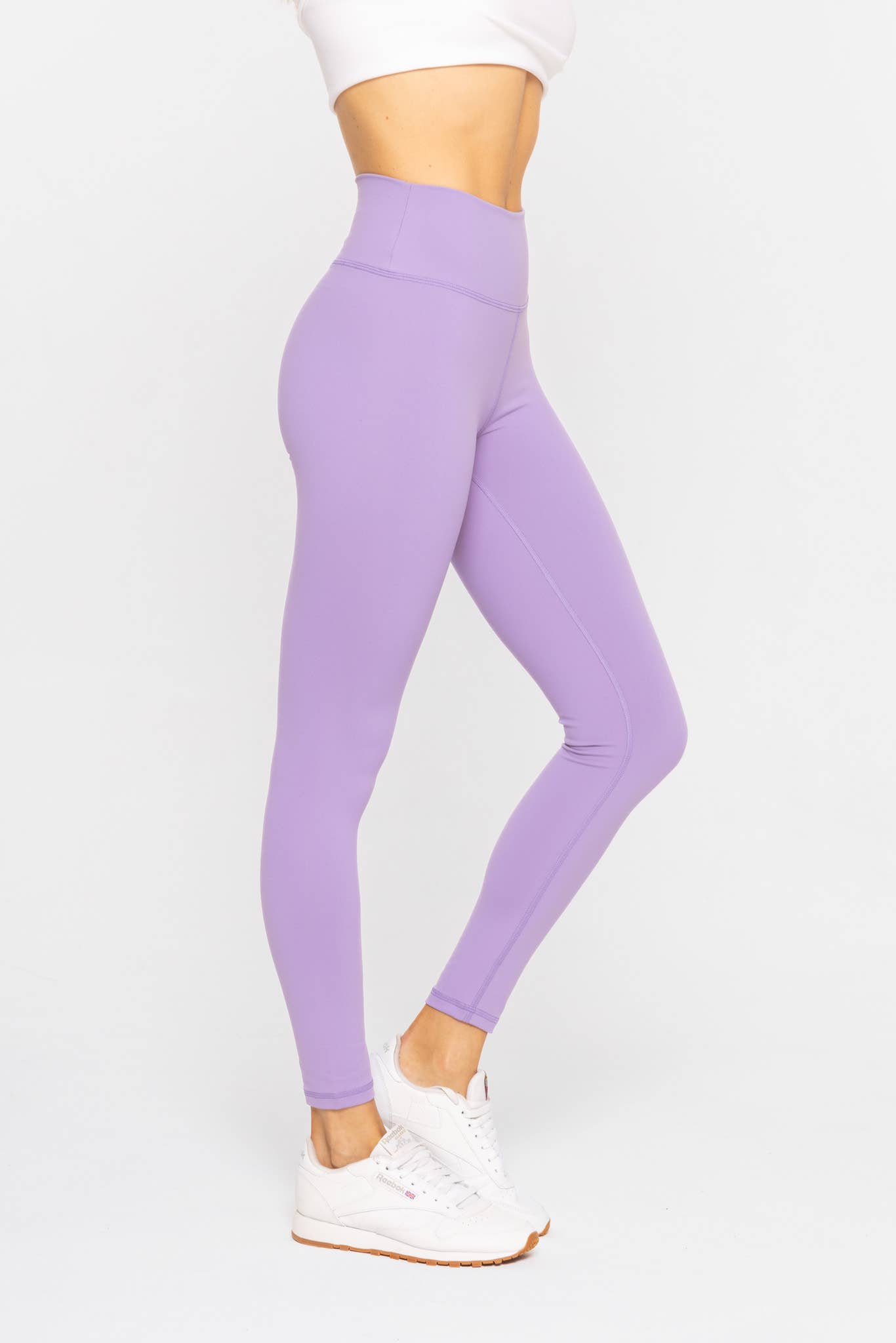 Nylon-Blend Essential Solid Leggings