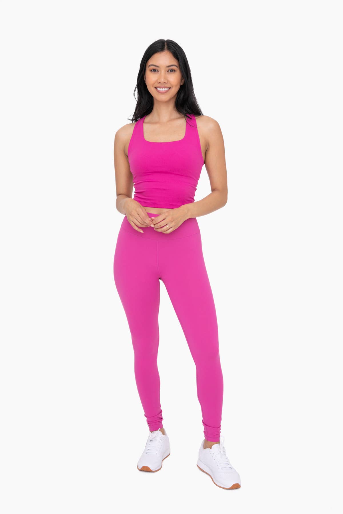 Nylon-Blend Essential Solid Leggings