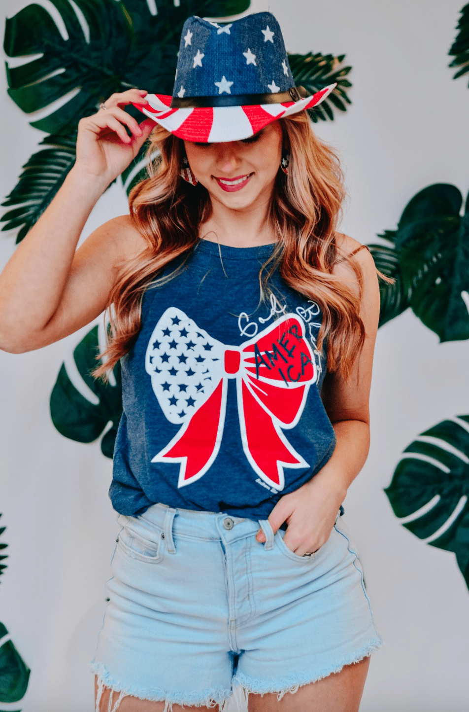 God Bless America Bow Tank