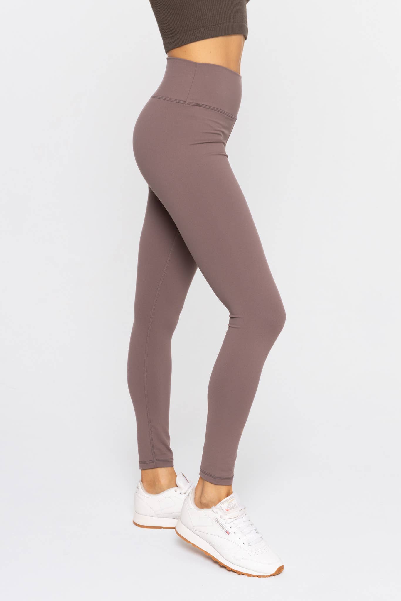 Nylon-Blend Essential Solid Leggings