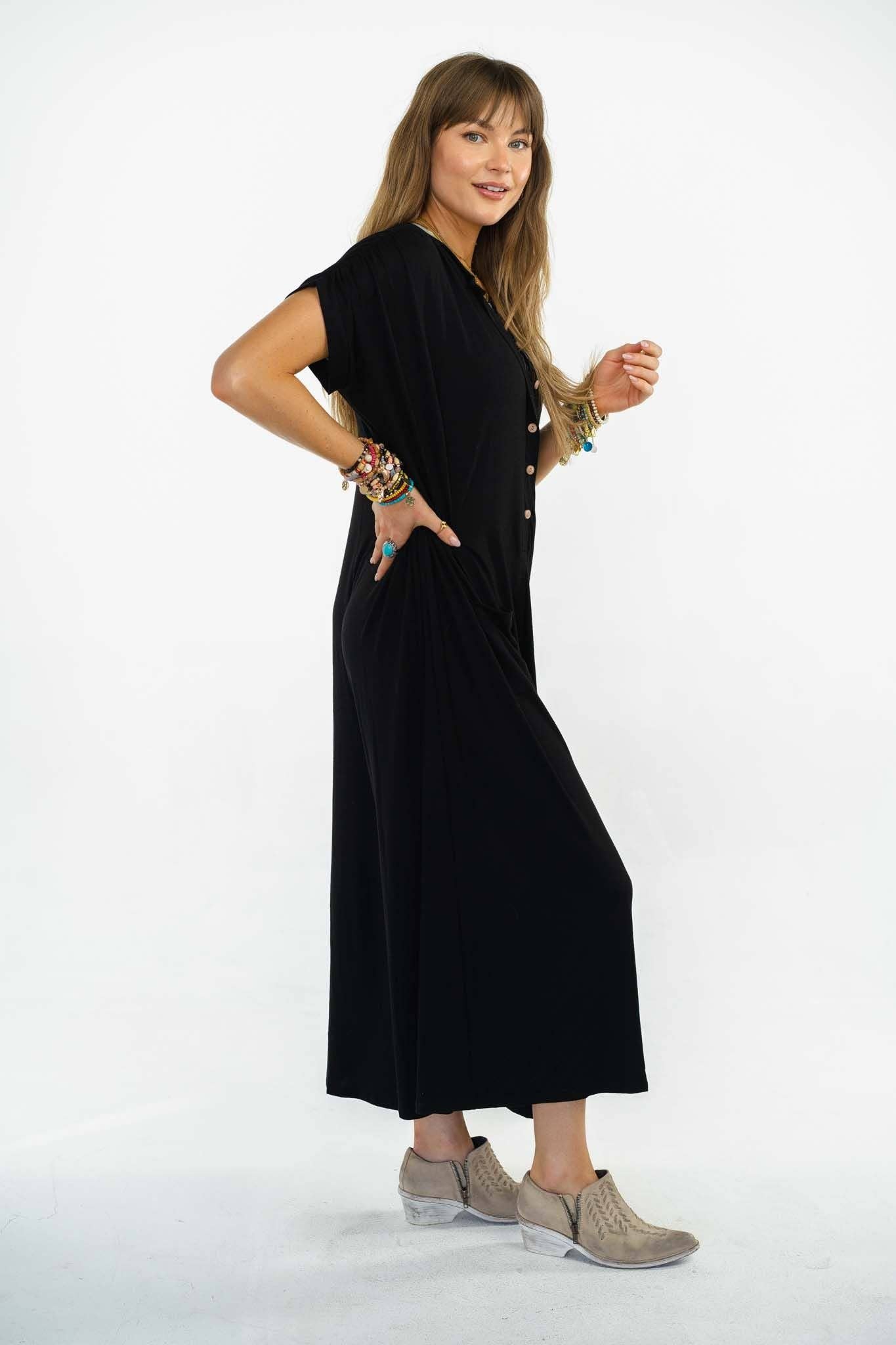 Stevie Wide Leg Jumpsuit - Black