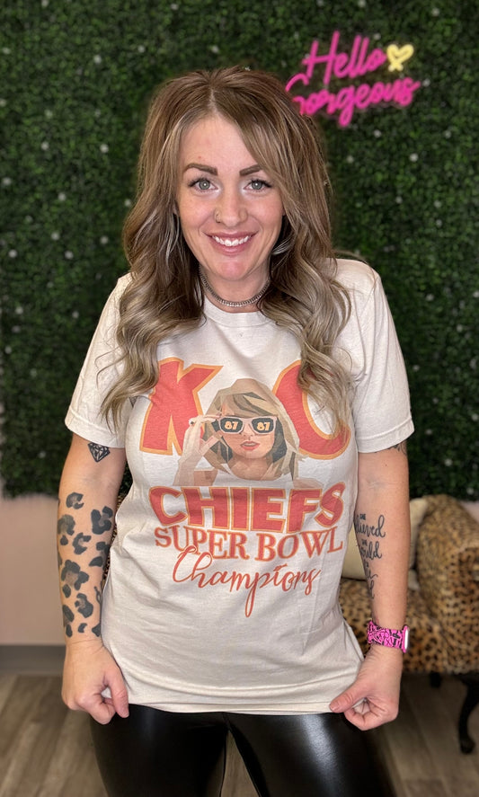 Swifty KC Chiefs Super Bowl Champs Tee