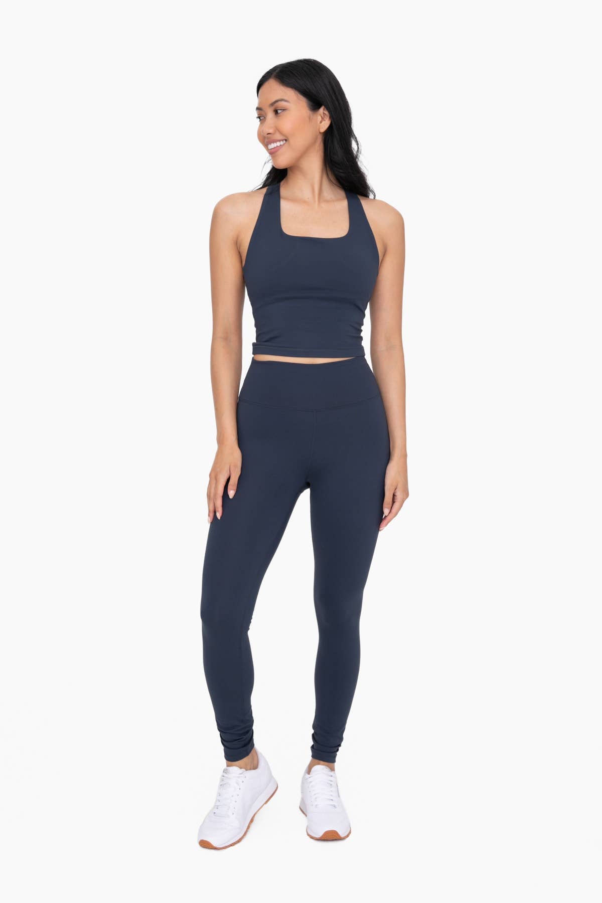 Nylon-Blend Essential Solid Leggings