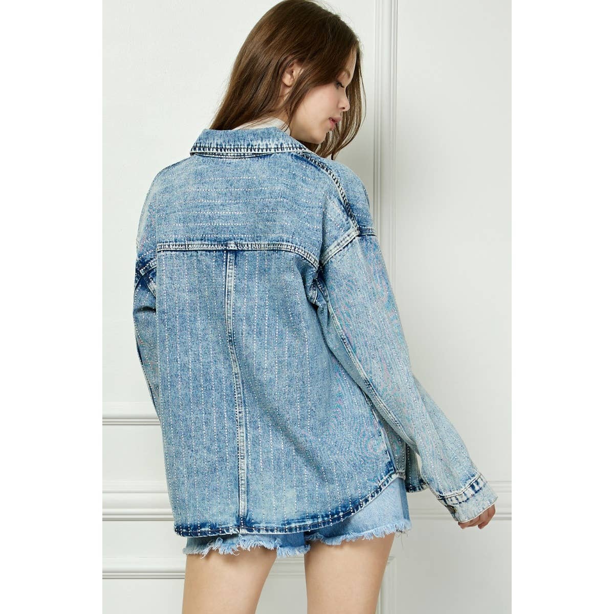 RhineStone Denim Shacket