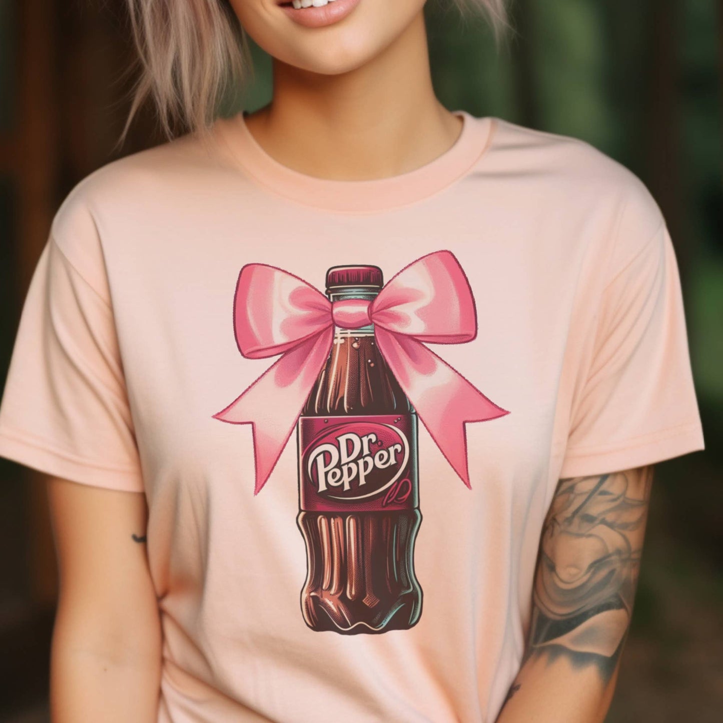 Pink Bow Dr. Pepper Bottle Tee