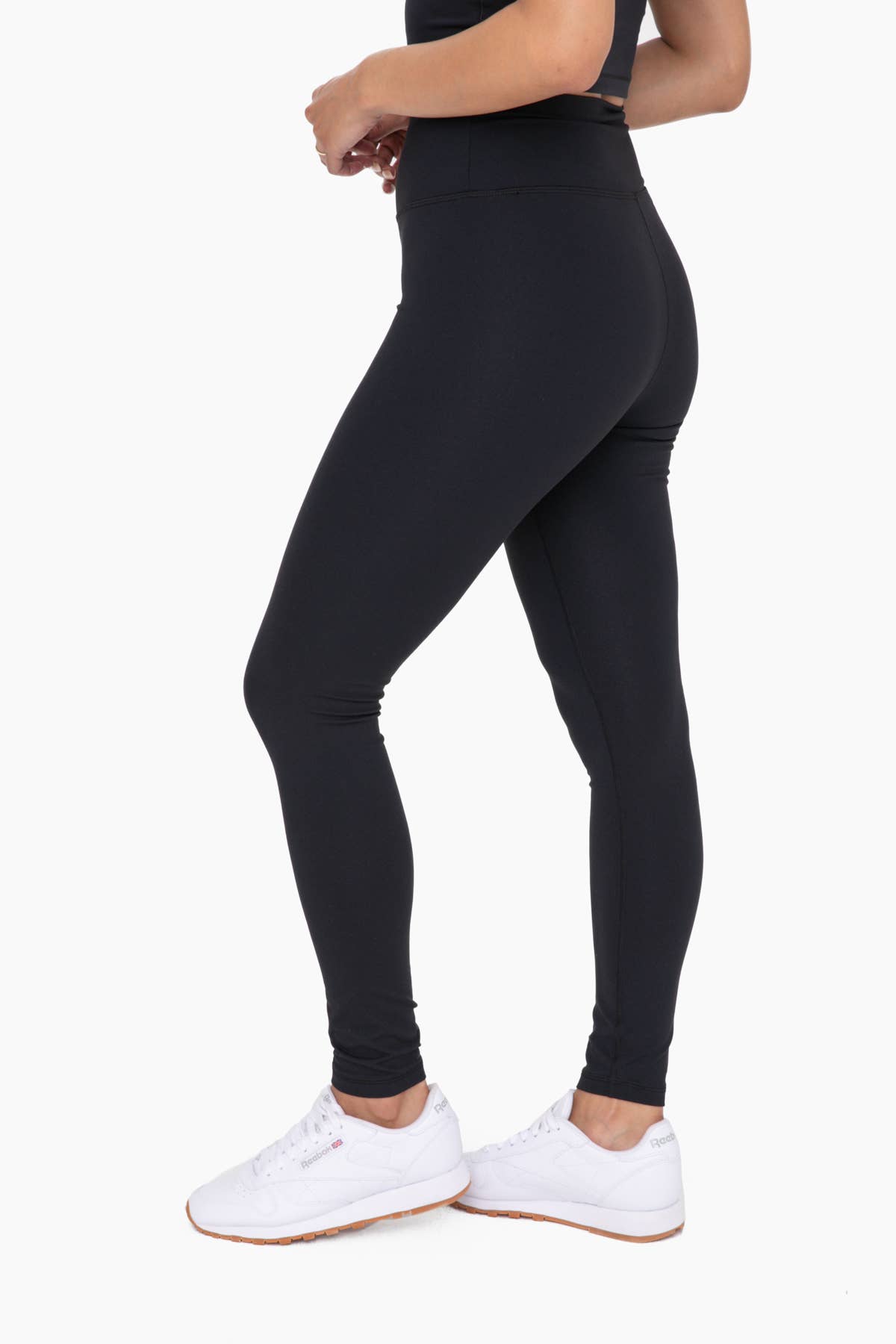 Nylon-Blend Essential Solid Leggings