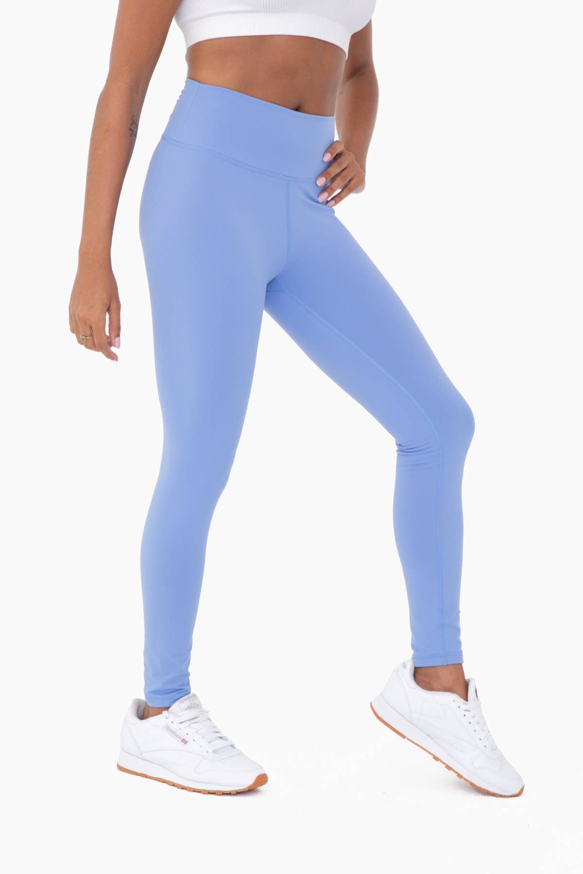 Nylon-Blend Essential Solid Leggings