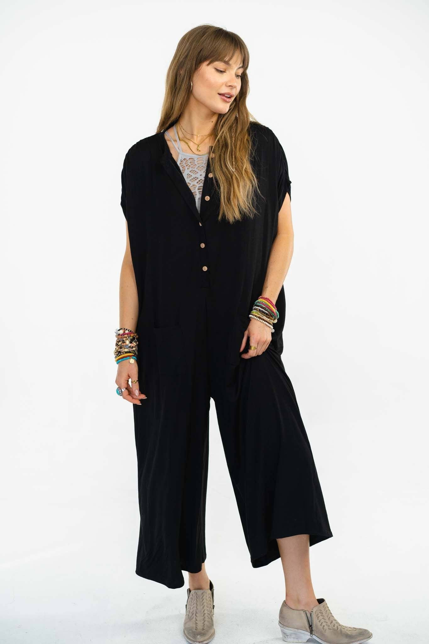 Stevie Wide Leg Jumpsuit - Black