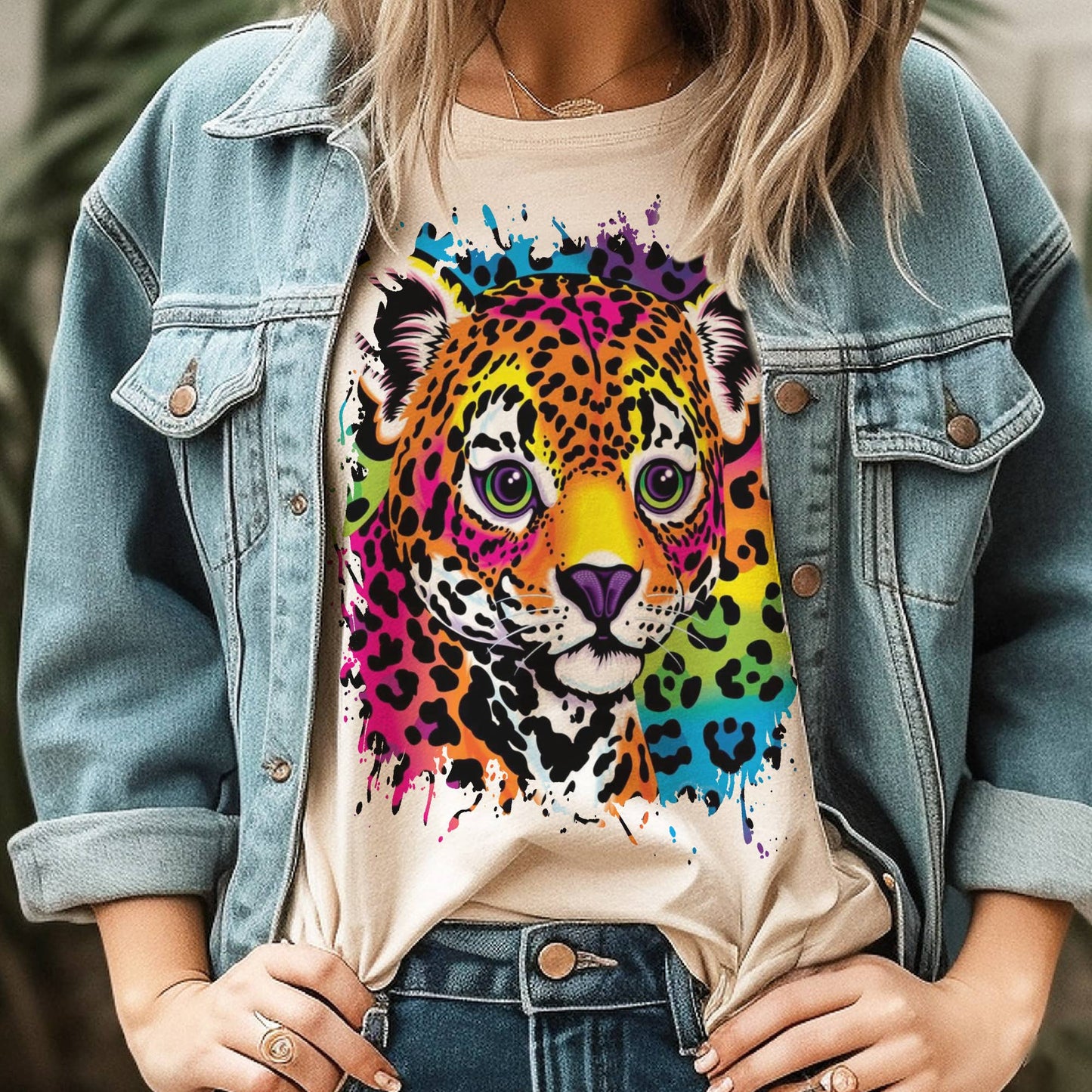 Lisa Frank Rainbow Leopard Tee