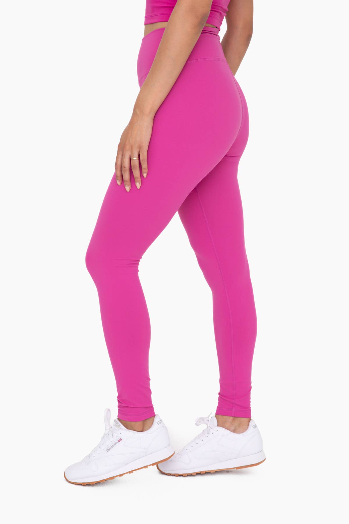 Nylon-Blend Essential Solid Leggings