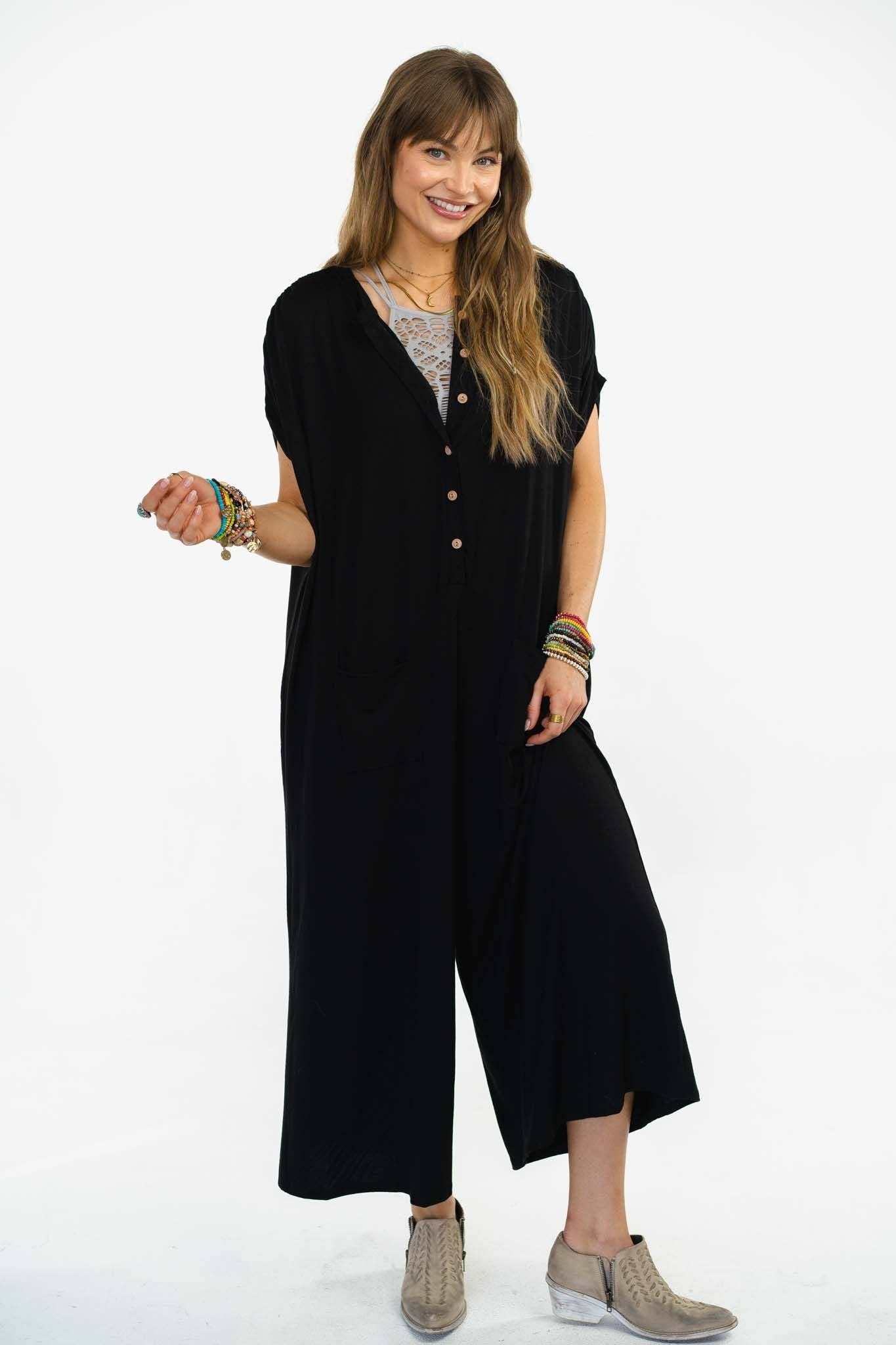 Stevie Wide Leg Jumpsuit - Black