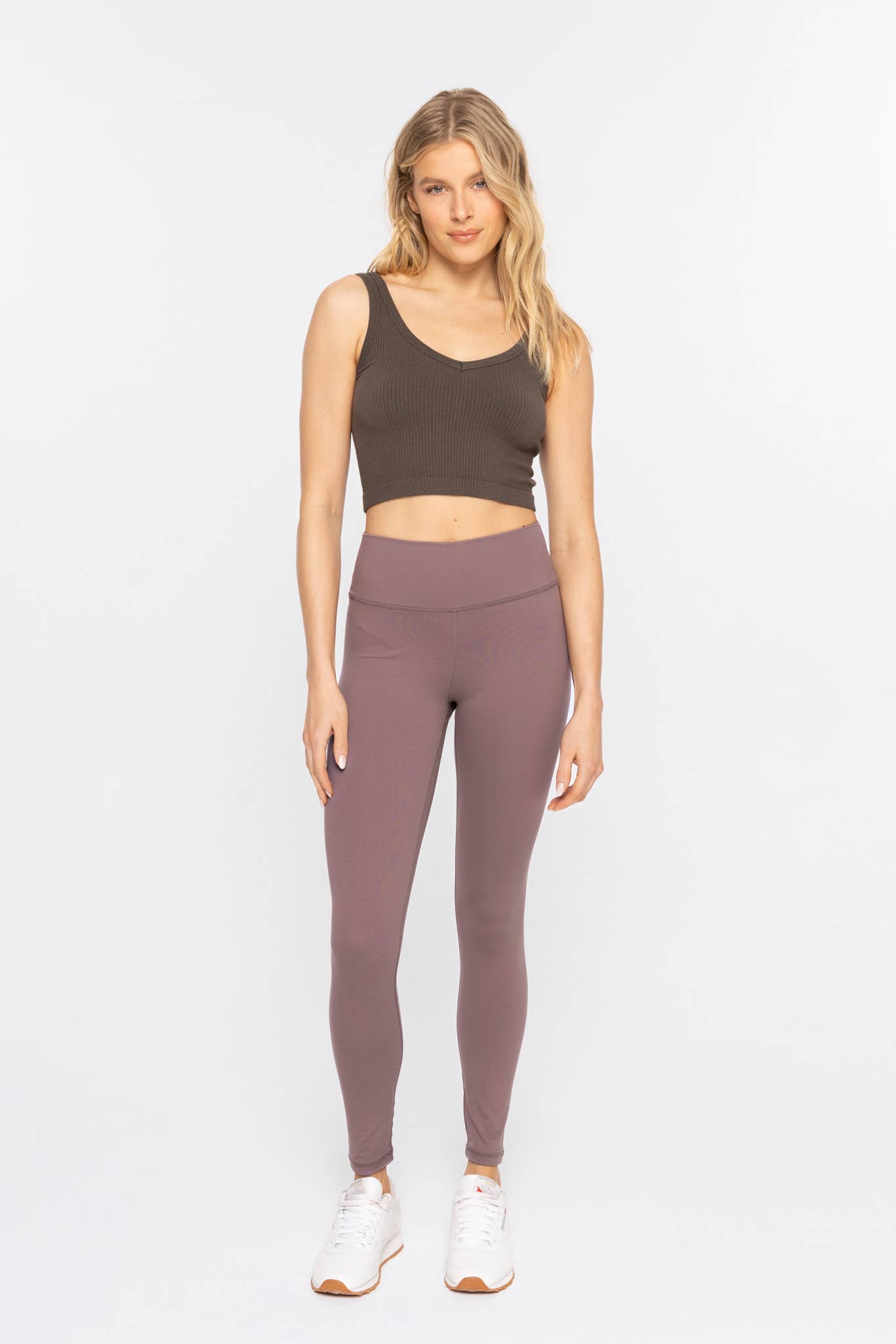 Nylon-Blend Essential Solid Leggings