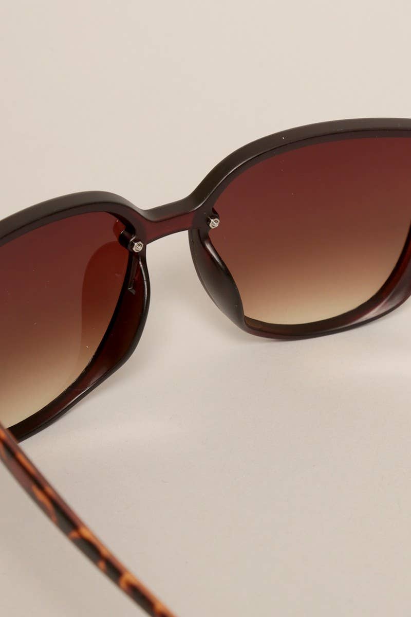 Women's Glitter Detail Square Sunglasses