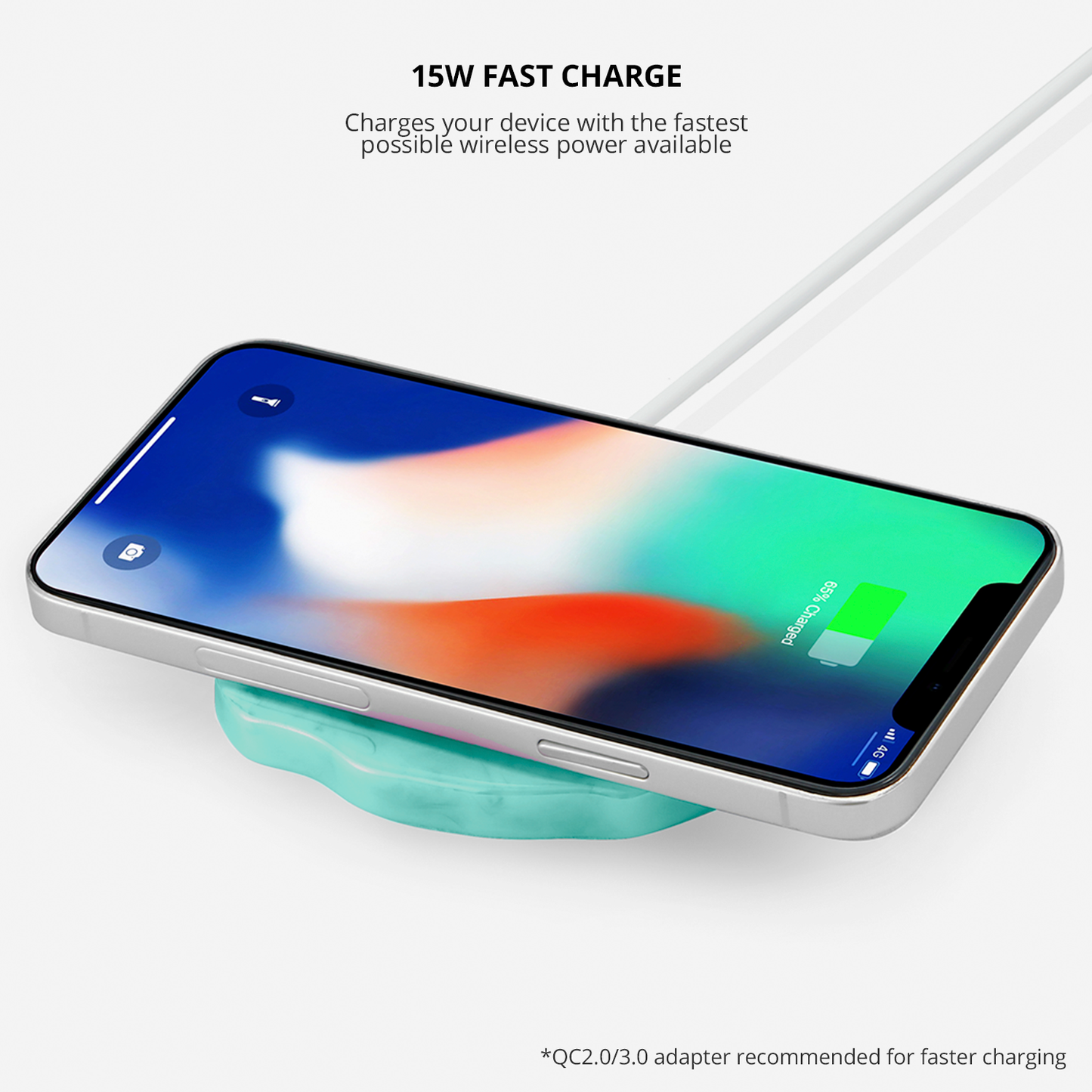 Wireless Charger - Aqua Crystal Holographic