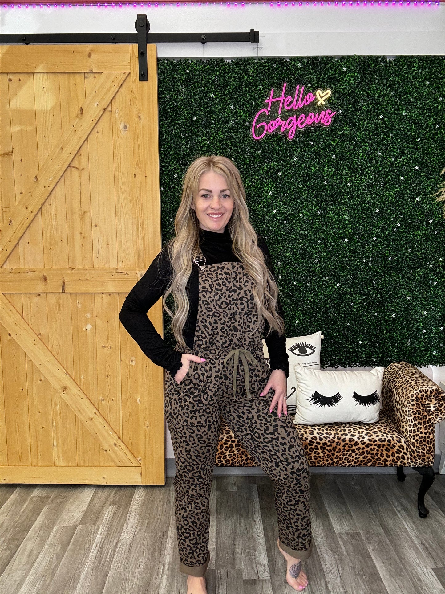 Casual Leopard Overalls