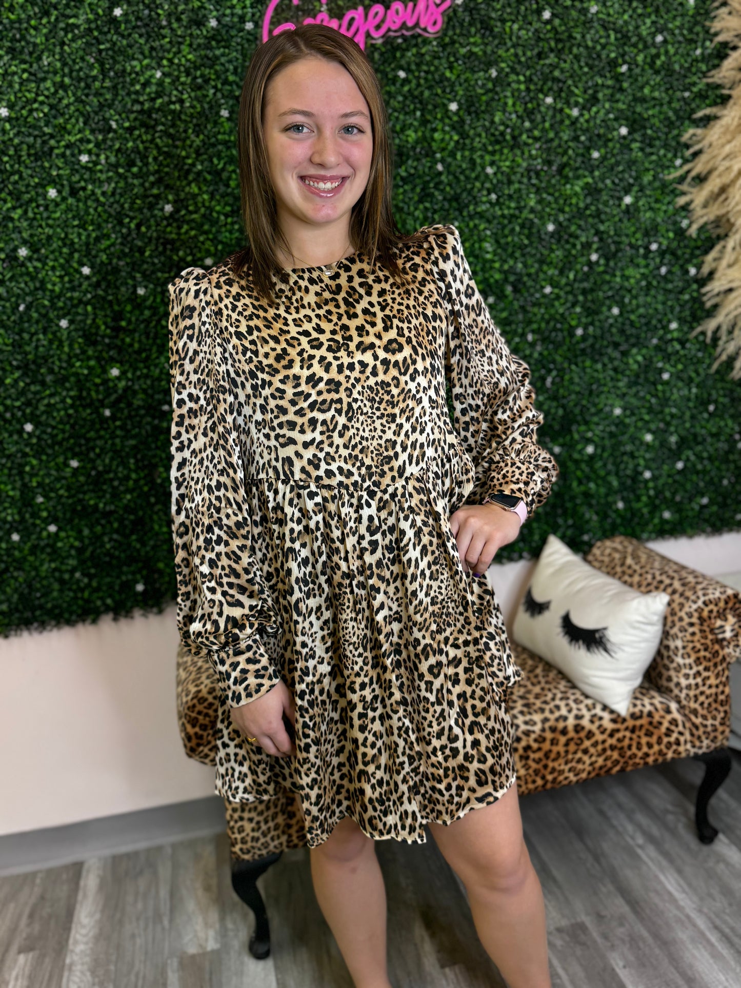 Leopard Babydoll Dress