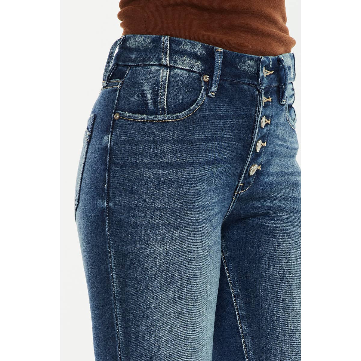 KanCan High Waist Distressed Skinny Jean