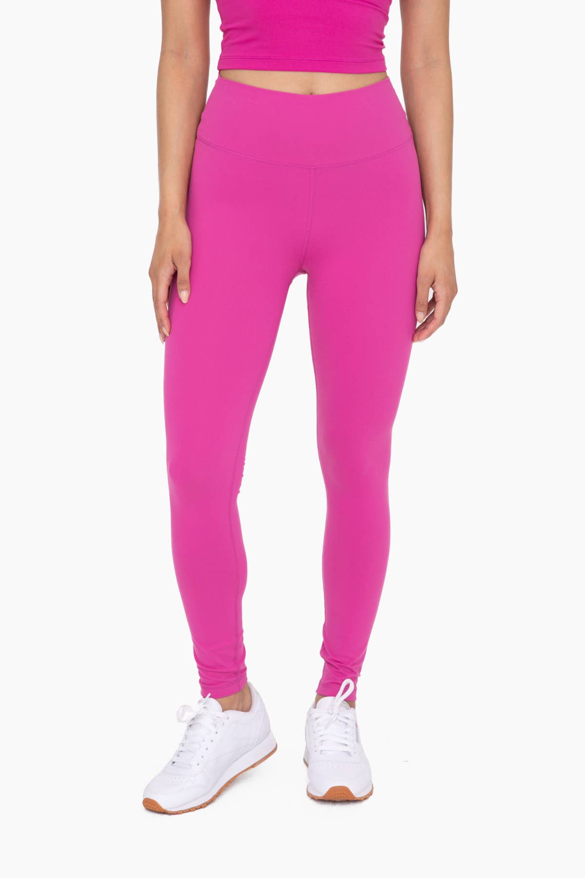 Nylon-Blend Essential Solid Leggings