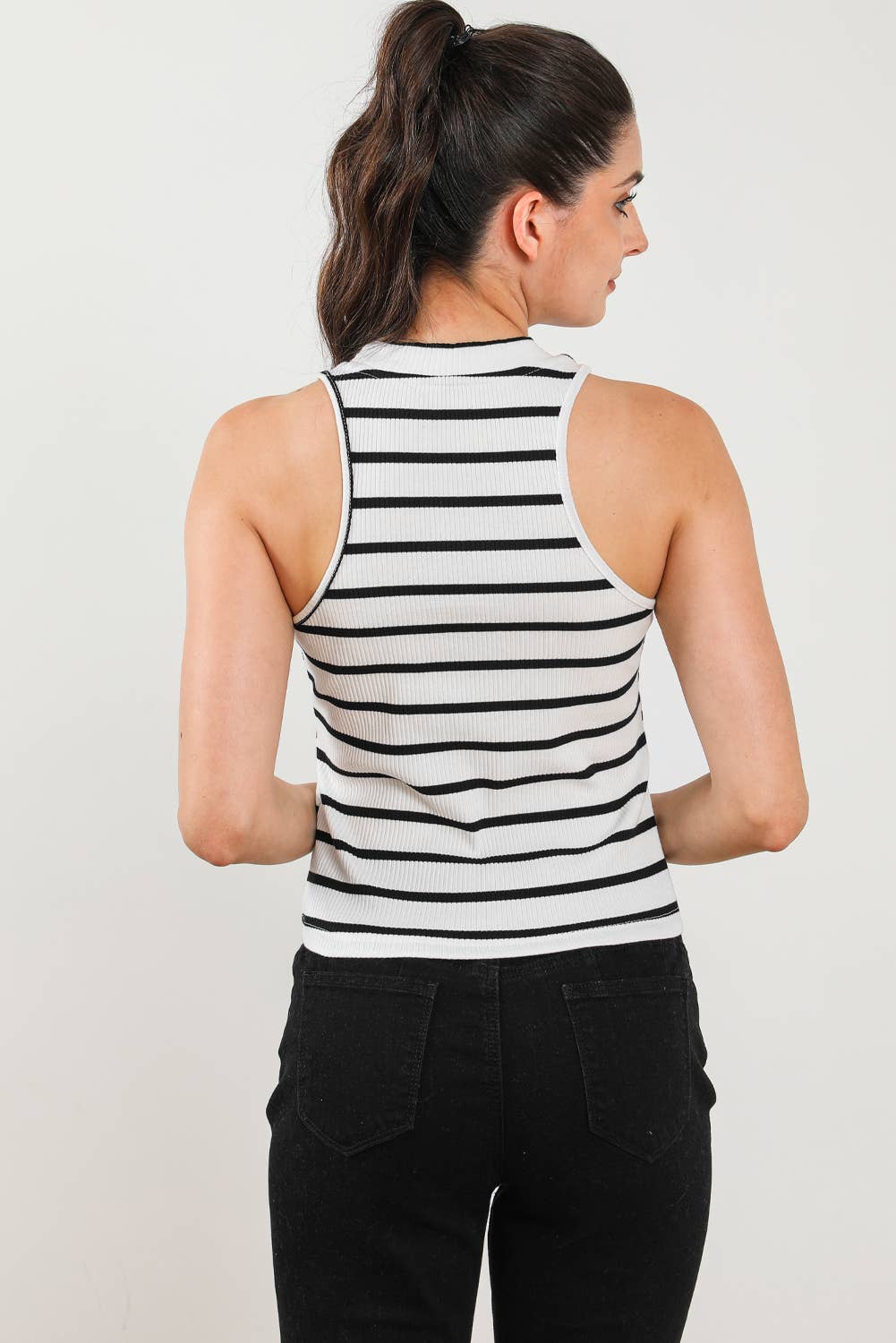 Striped Ribbed Tank Top