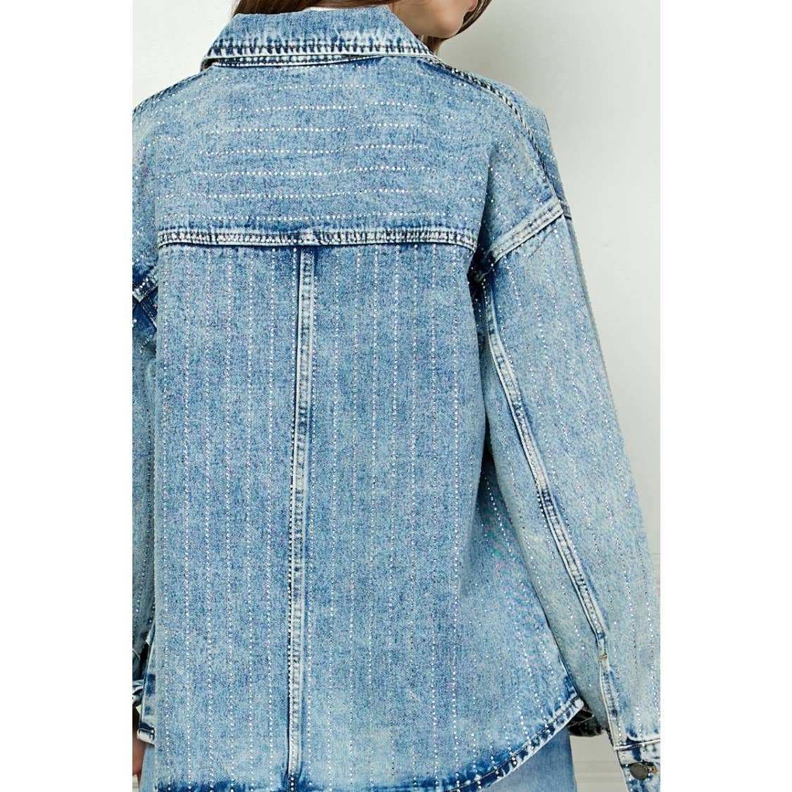 RhineStone Denim Shacket