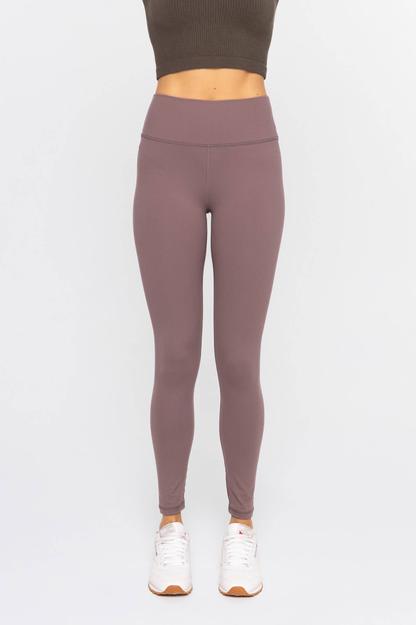 Nylon-Blend Essential Solid Leggings