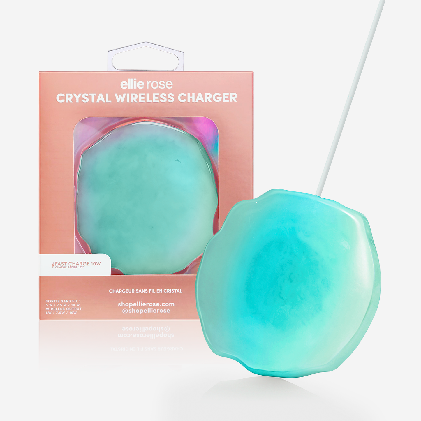 Wireless Charger - Aqua Crystal Holographic