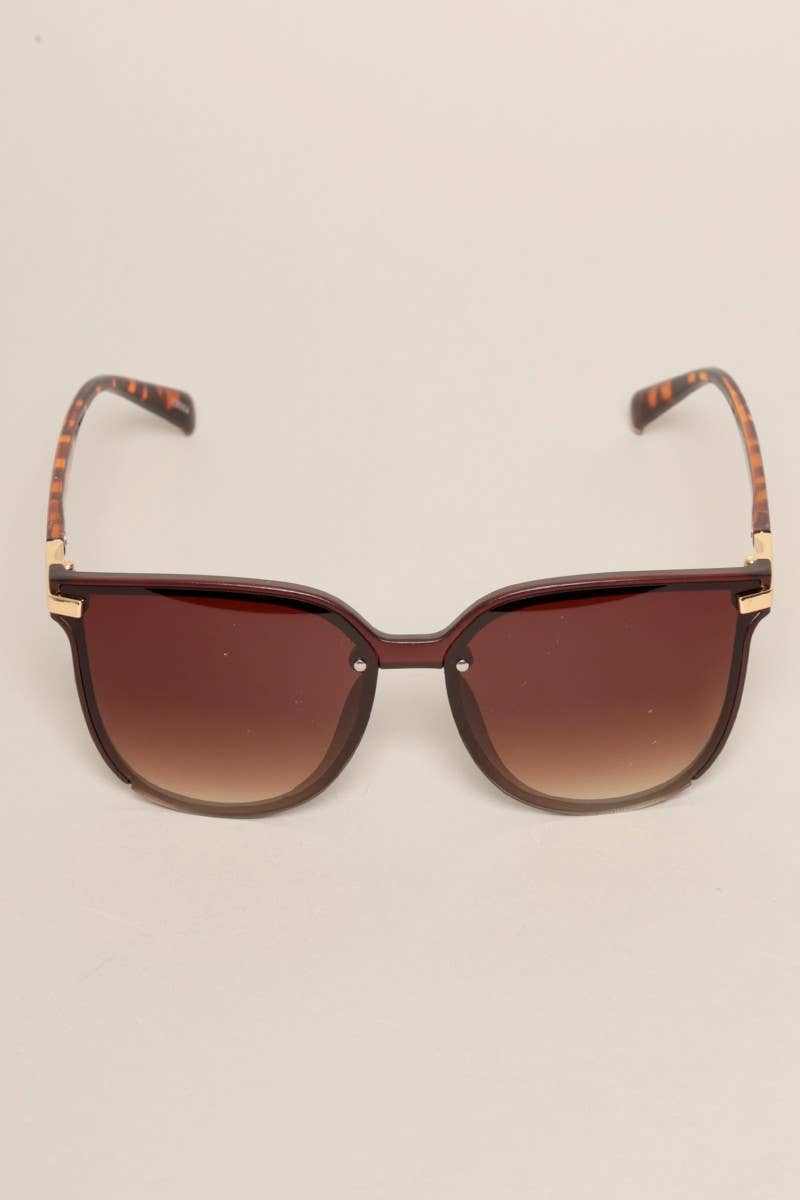 Women's Glitter Detail Square Sunglasses