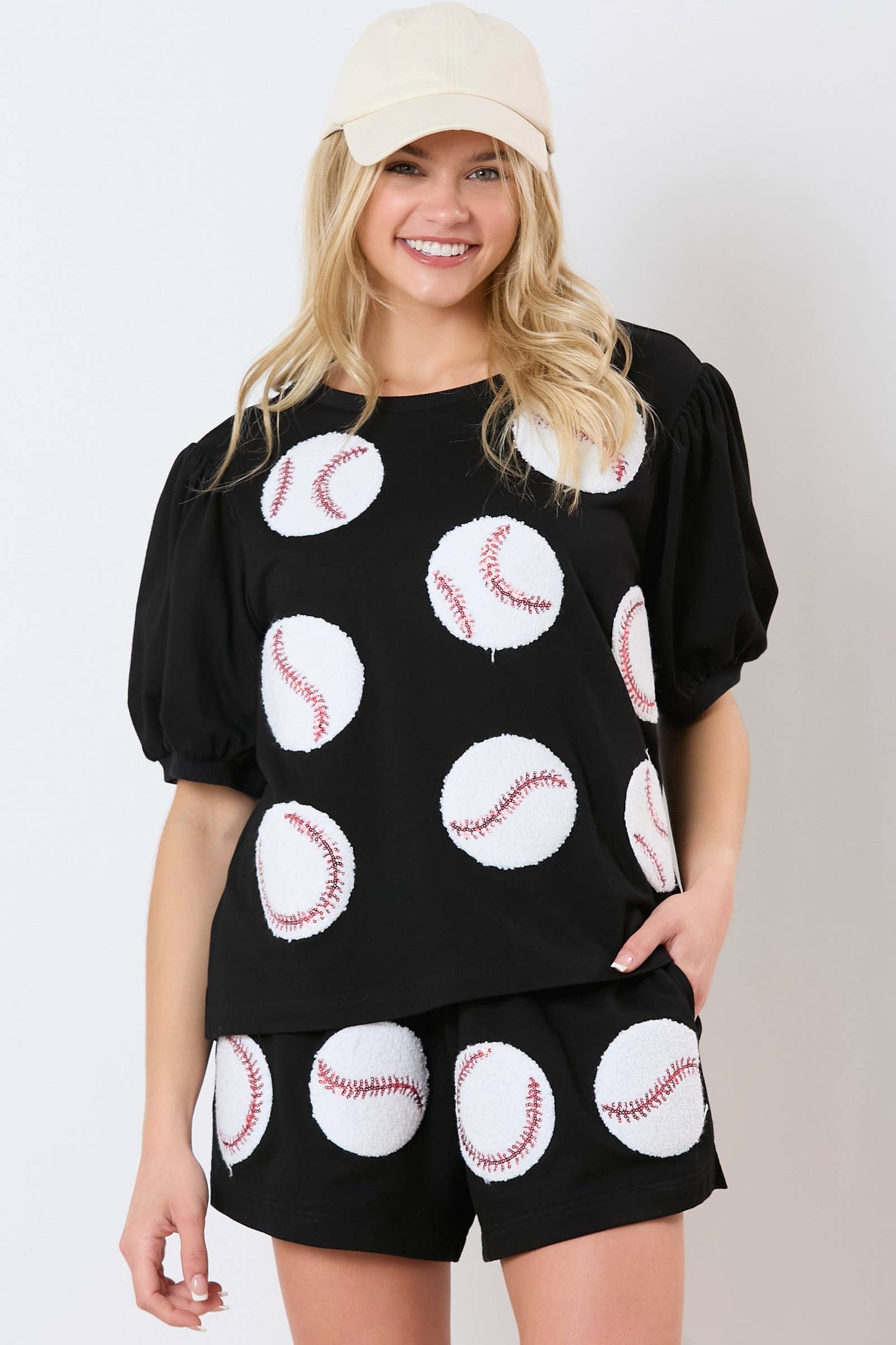 Baseball Sequin  Top