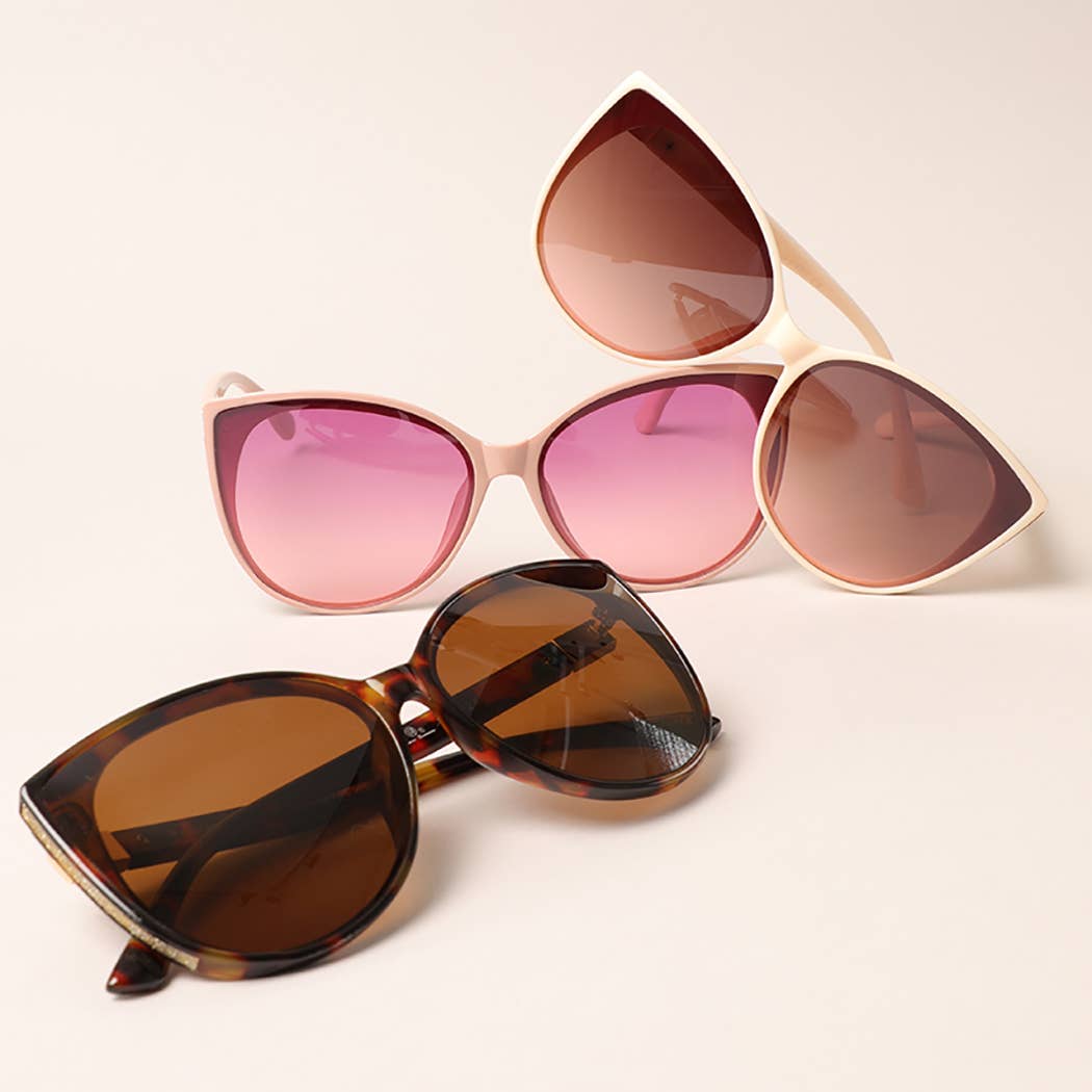 Women's Glitter Detailed Cat Eye Sunglasses