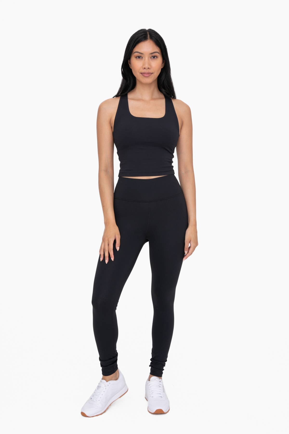 Nylon-Blend Essential Solid Leggings