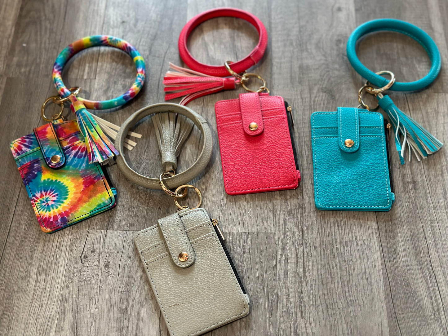 Solid Keychain Wristlet