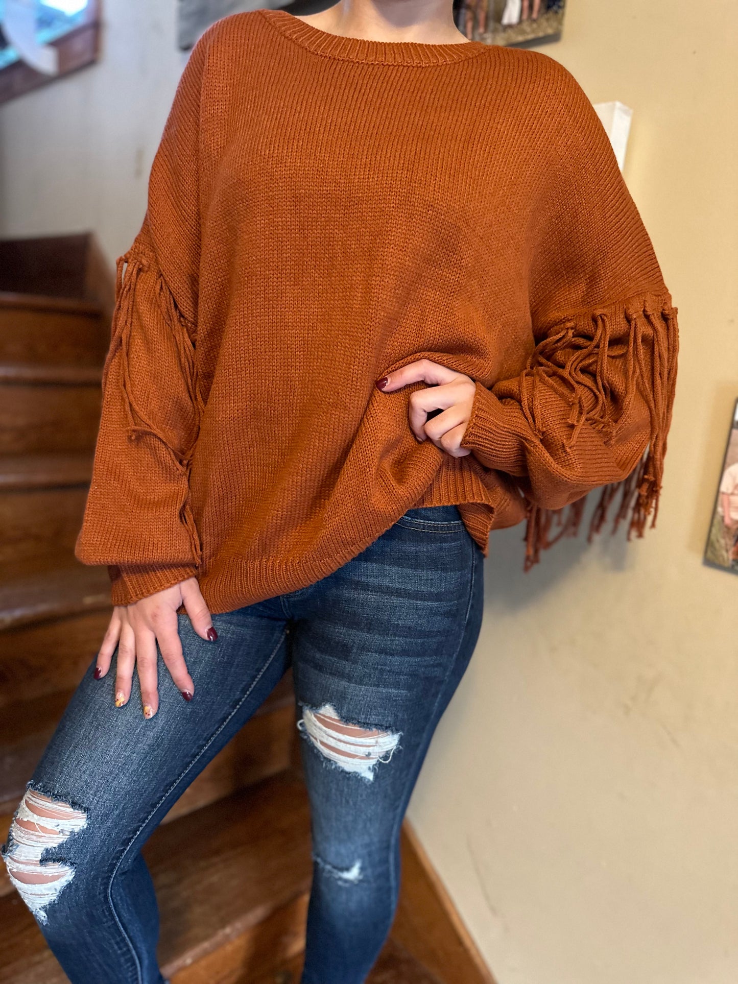 Penny Fringe Sweater