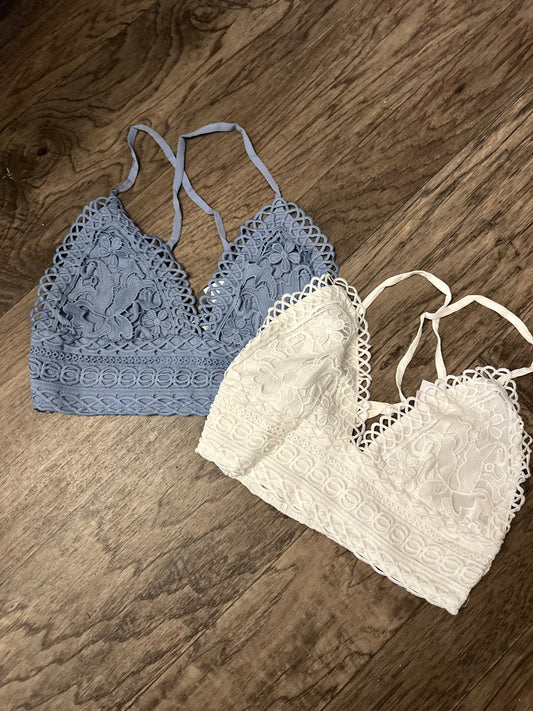 Crochet Smocked Back Bralette