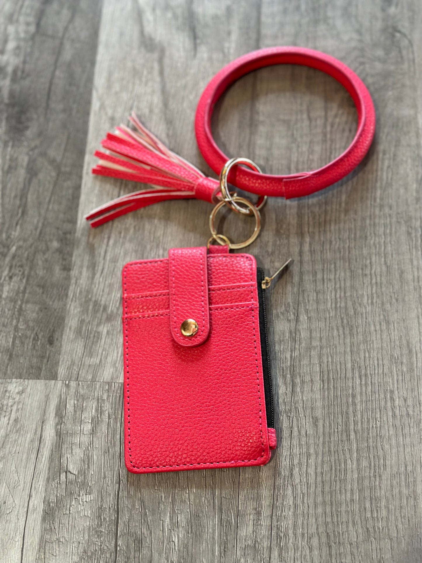 Solid Keychain Wristlet