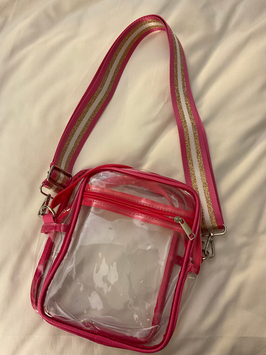 Fuschia Clear Stadium Bag