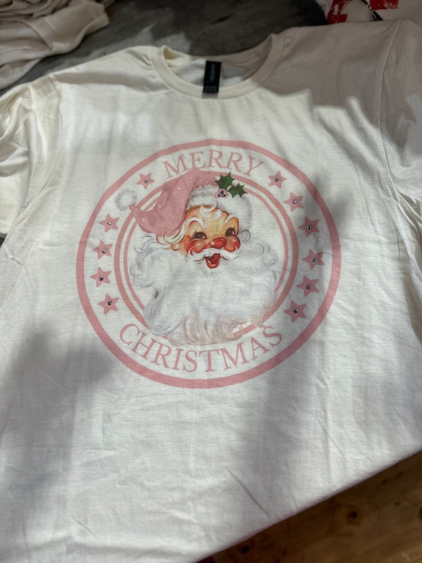 Merry Christmas Santa Bling Tee