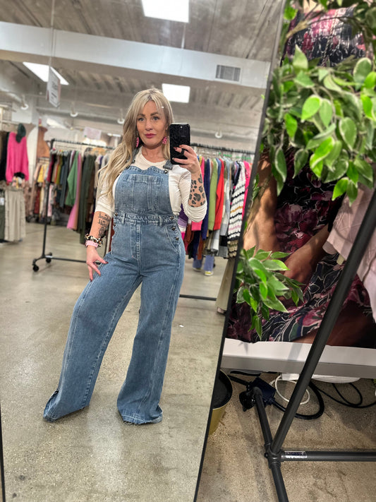 Wide Leg Overalls