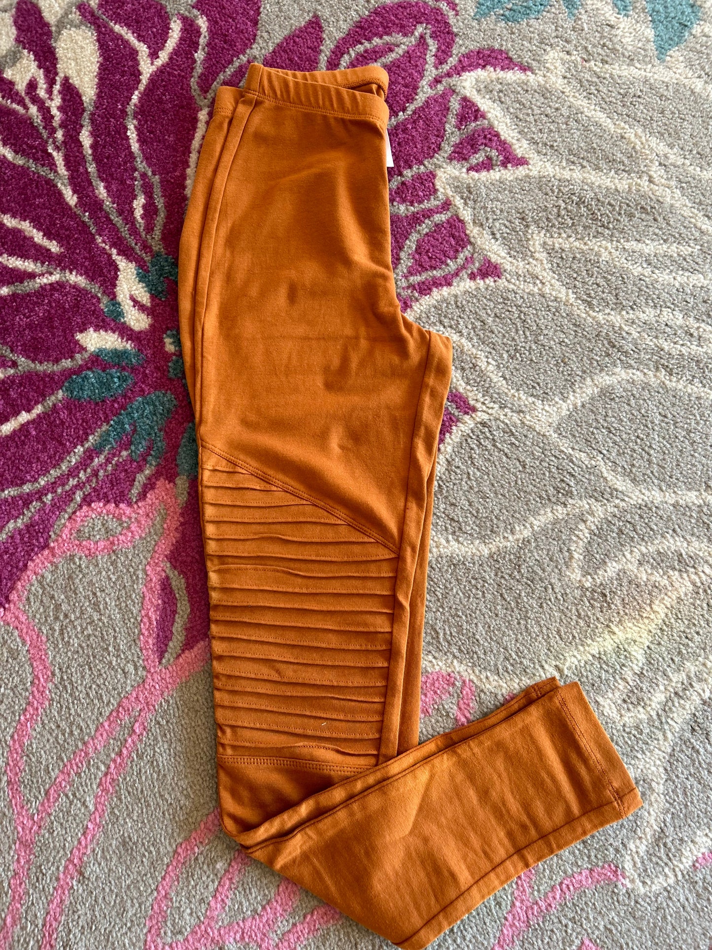 Burnt Orange Moto Leggings